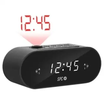 Radio Alarm Clock with LCD Projector SPC 1 Black (1 Unit)