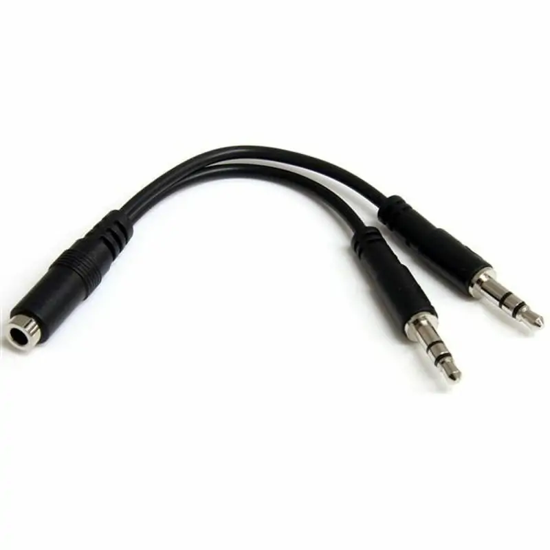 Audio Jack Adapter Startech MUYHSFMM Black 0,13 m