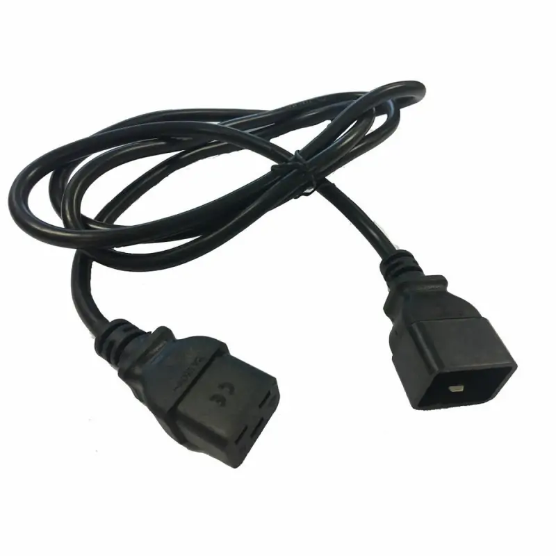 C20/C19 Power Cord Salicru 663BA000002 Black Male Plug female plug