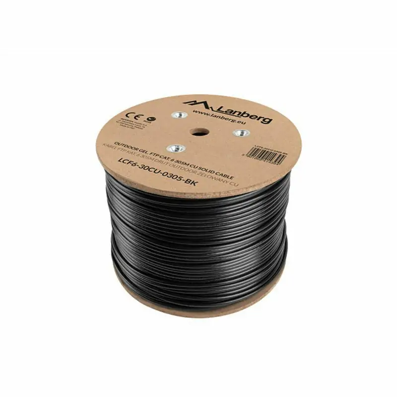 FTP Category 6 Rigid Network Cable Lanberg LCF6-30CU-0305-BK 305 m Black