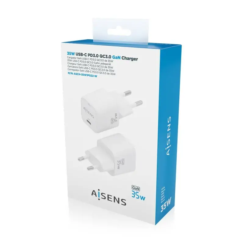 Wall Charger Aisens ASCH-35W1P022-W White 35 W (1 Unit)