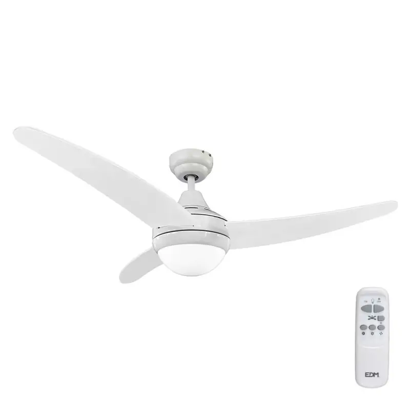 Ceiling Fan with Light EDM 33803 Egeo White 60 W