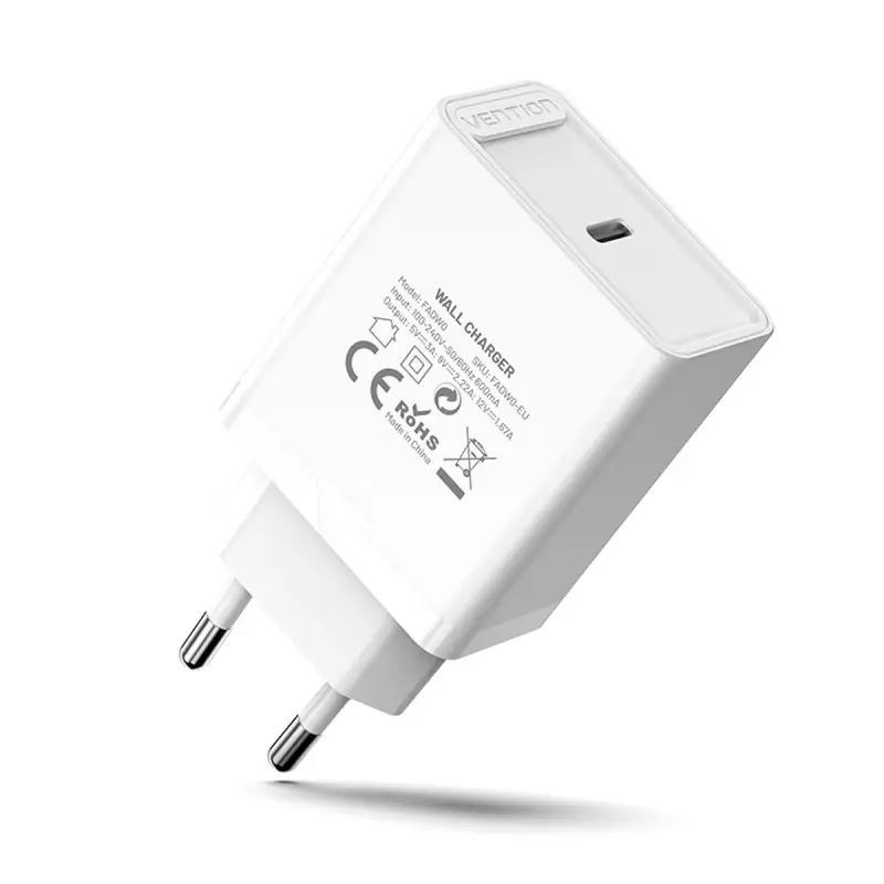 Wall Charger Vention FADW0-EU 20 W White