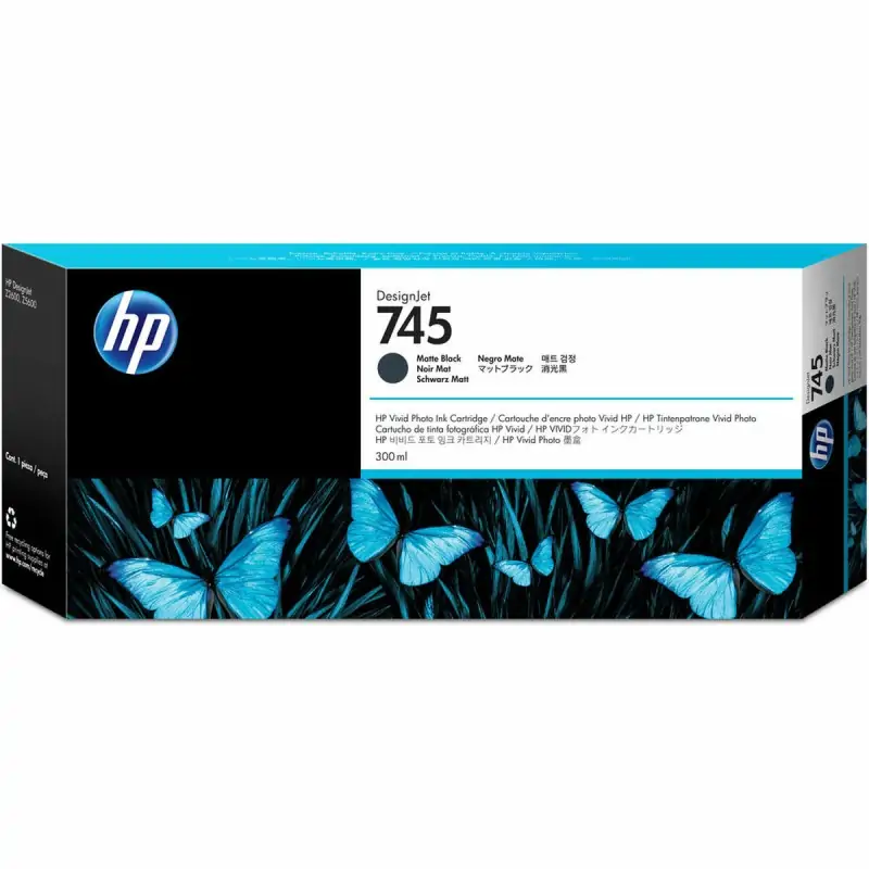 Original Ink Cartridge HP Cartucho de tinta DesignJet HP 745 negro mate de 300 ml Black