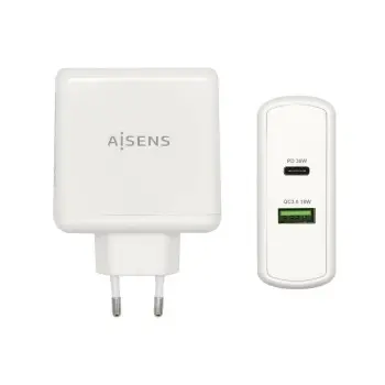 USB Wall Charger Aisens ASCH-2PD30QC-W 48 W White USB-C