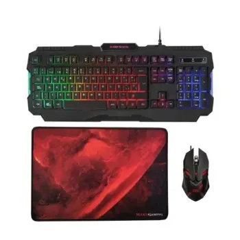 Keyboard with Gaming Mouse Mars Gaming MCP118 Black...