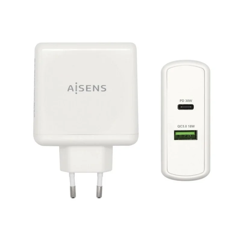 USB Wall Charger Aisens ASCH-2PD45A-W 57 W White USB-C