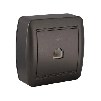 Telephone and ADSL socket Solera Mural Graphite RJ11