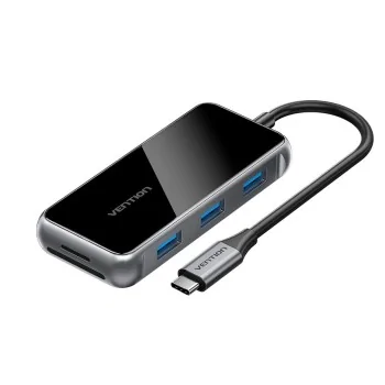 USB Hub Vention TFMHB Black/Silver