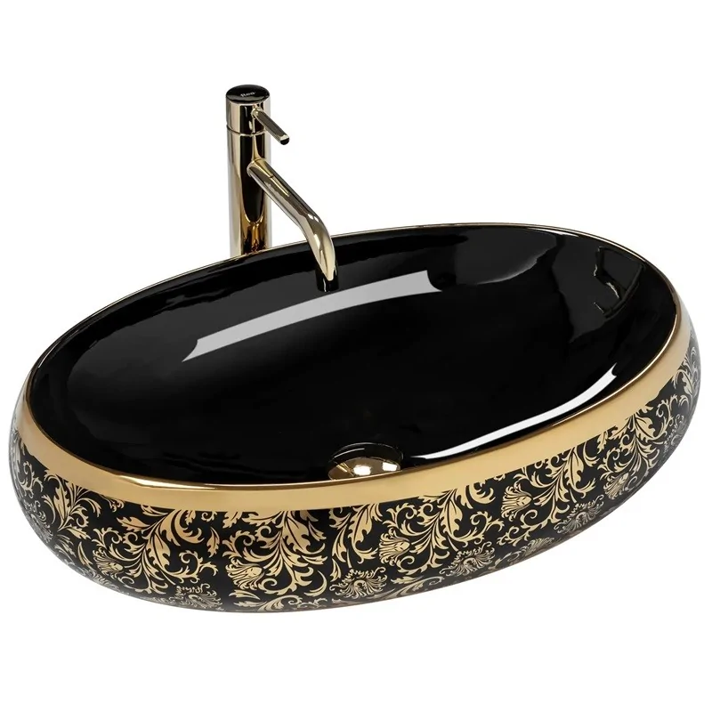 Countertop Basin Rea Meryl Black / Gold