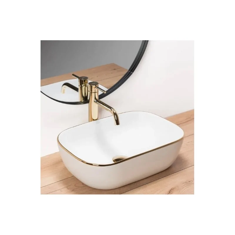 Countertop Basin Rea Belinda Gold Edge