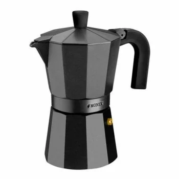 Italian Coffee Pot Monix Braisogona_M640003 Black 3 Cups...