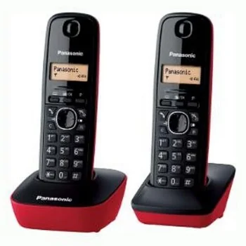 Wireless Phone Panasonic KXTG1612SPR DECT Red Amber...