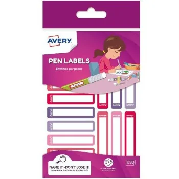 Adhesive labels Avery RESMI30F-UK White Red 10 x 50 mm...