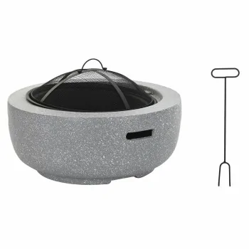 Brazier DKD Home Decor Black Grey Metal Fibreglass 60 x...