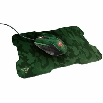 Optical Mouse + Gel Mat Trust GXT 781 Rixa Green 3200 DPI...