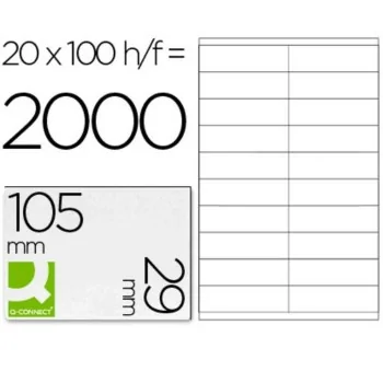 Adhesive labels Q-Connect KF26093 White 100 Sheets 105 x...