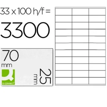 Adhesive labels Q-Connect KF10640 White 100 Sheets 70 x...