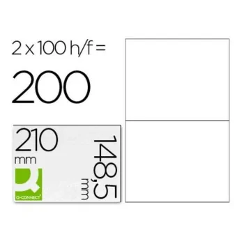 Adhesive labels Q-Connect KF10662 White 100 Sheets 210 x...