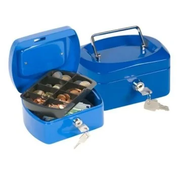 Safe-deposit box Q-Connect KF02608 Blue Aluminium 152 x...