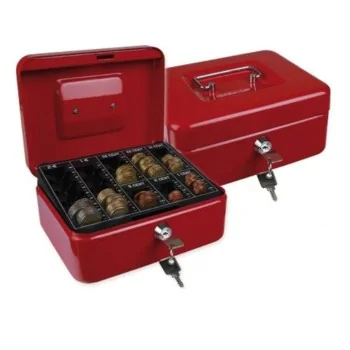 Safe-deposit box Q-Connect KF03318 Red Aluminium 200 x...