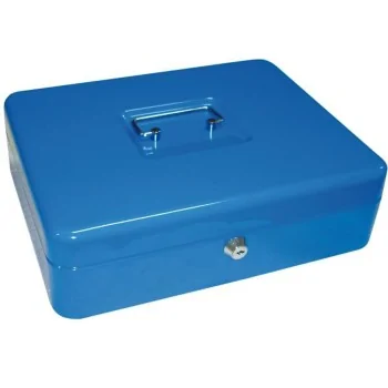 Safe-deposit box Q-Connect KF03327 Blue Metal 300 x 240 x...