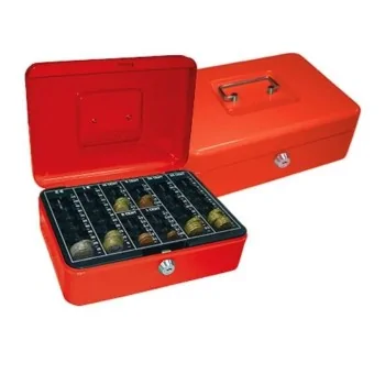 Safe-deposit box Q-Connect KF03322 Red Aluminium 250 x...