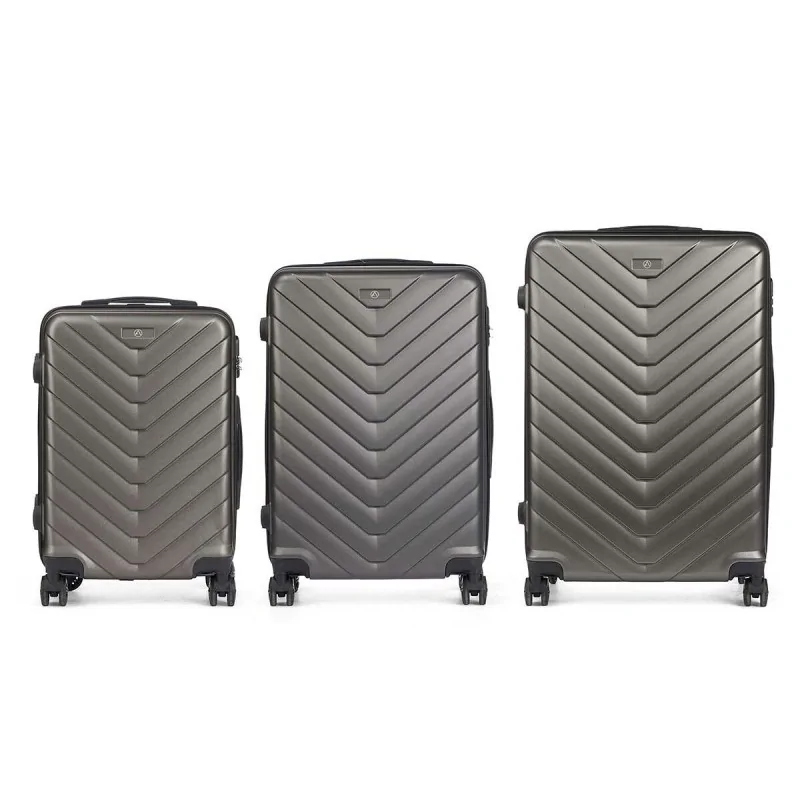 Set of suitcases Dark grey 3 Pieces