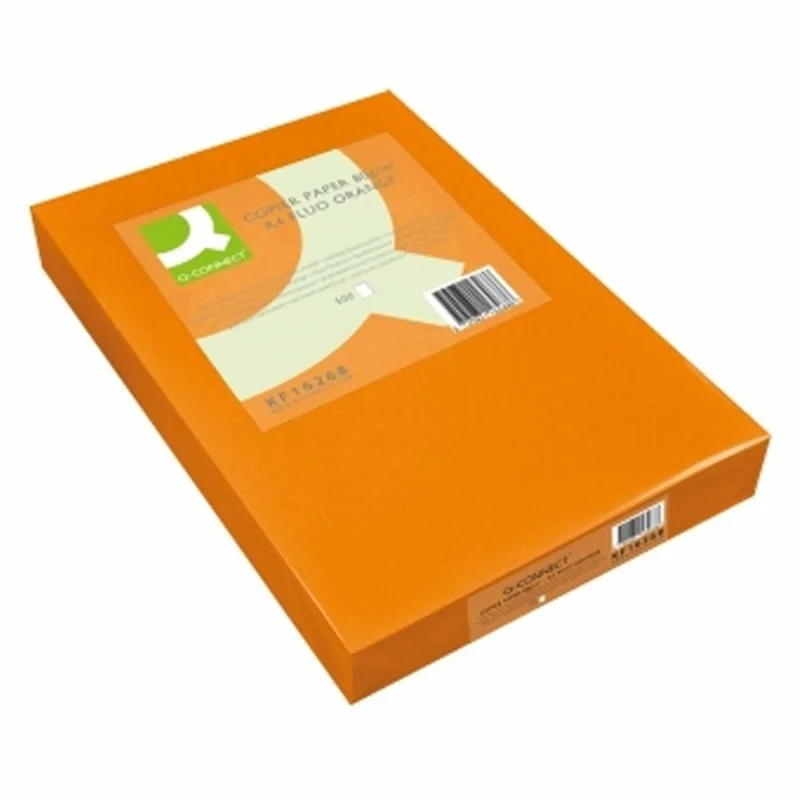 Printer Paper Q-Connect KF16261 Orange A4 500 Sheets