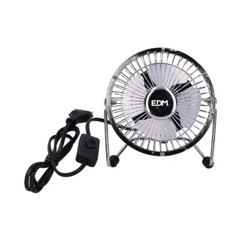 Table Fan EDM industrial Mini Silver Ø 10 x 15 cm