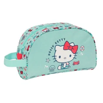 School Toilet Bag Hello Kitty Sea lovers Turquoise 26 x...