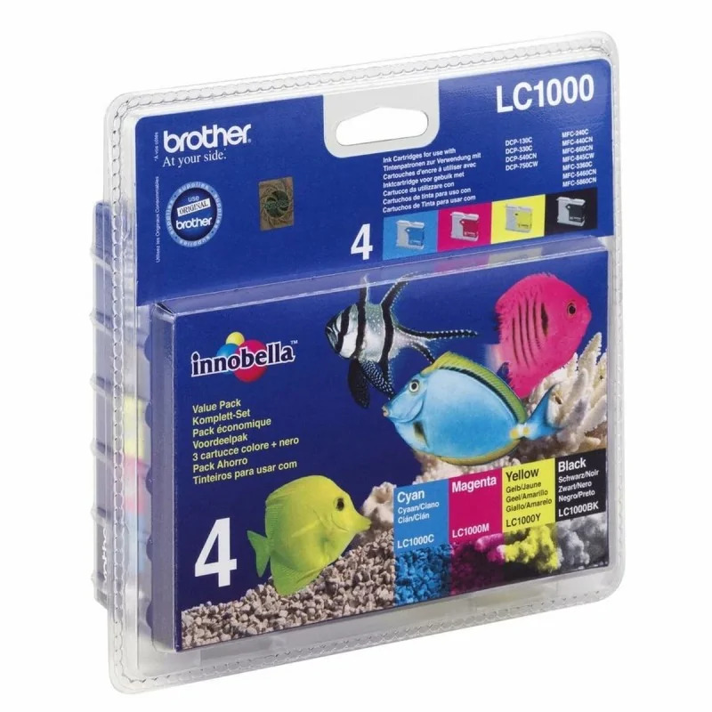 Original Ink Cartridge Brother LC1000 Black/Cyan/Magenta/Yellow