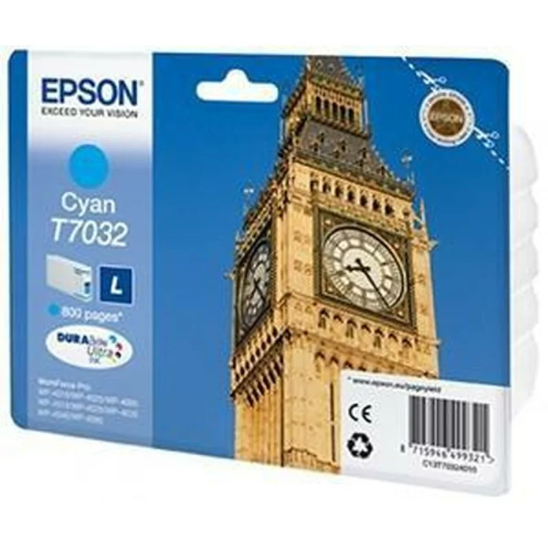 Original Ink Cartridge Epson Cartucho T70324010 cian L Cyan