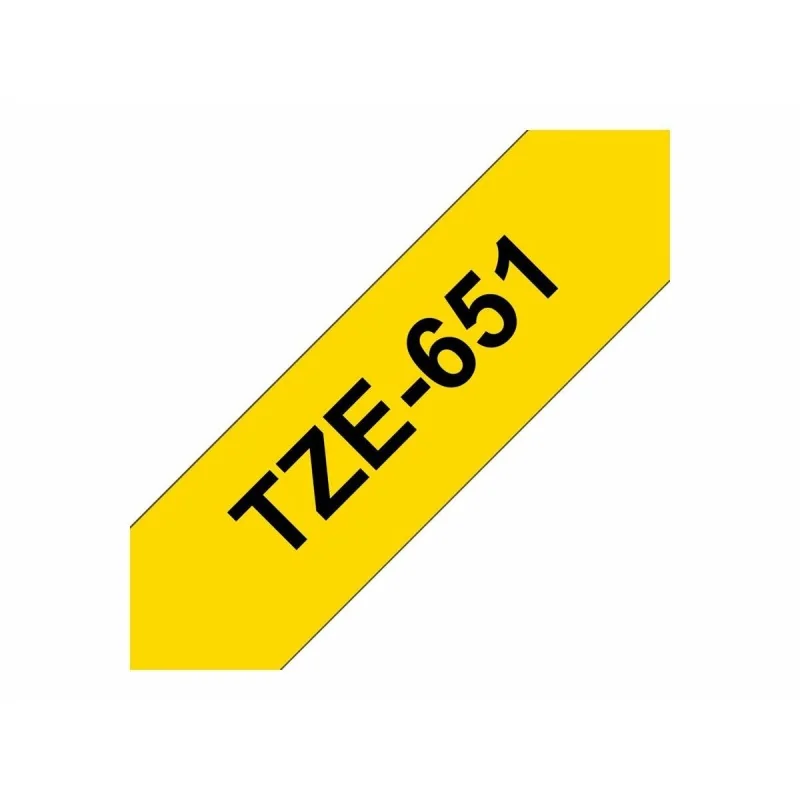 Laminated Tape for Labelling Machines Brother TZE651 Black Yellow