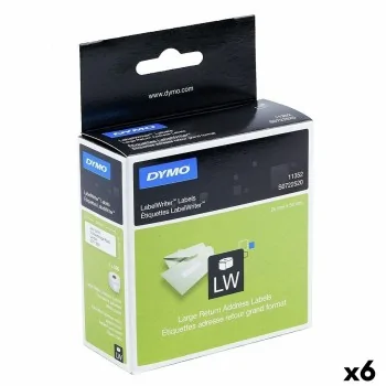 Printer Labels Dymo 500 Pieces 25 x 54 mm White Black (6...