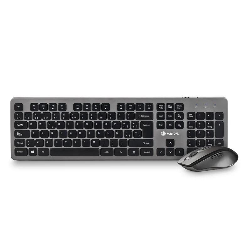 Keyboard and Wireless Mouse NGS IDOL KIT Spanish Qwerty