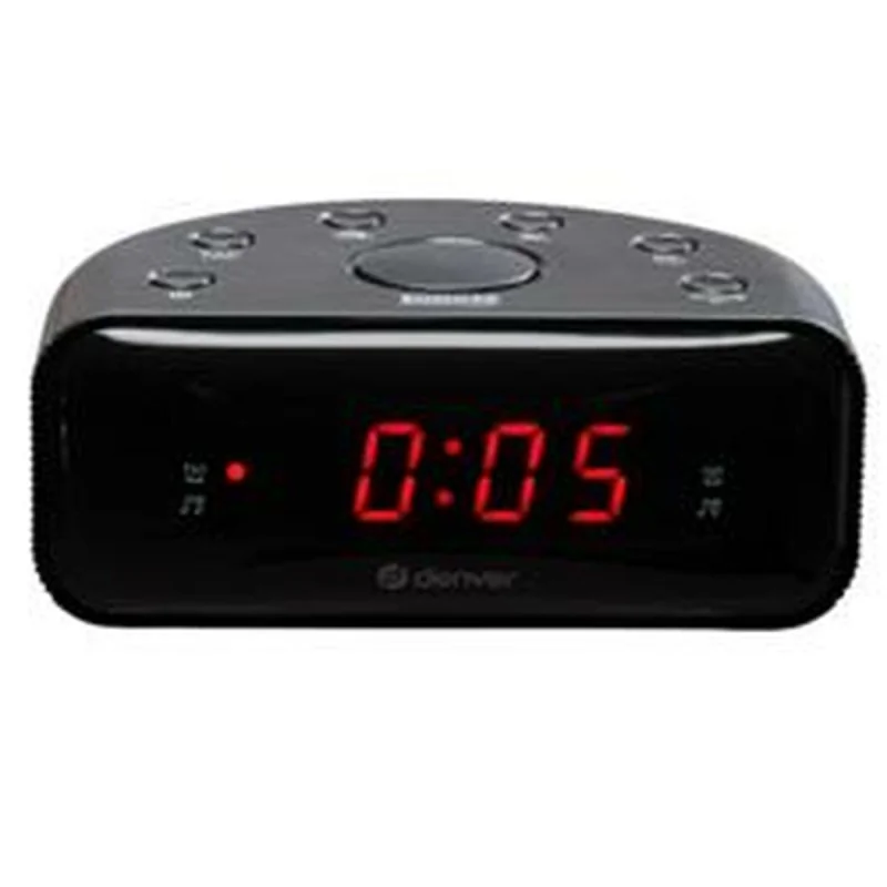 Analogue Alarm Clock Denver Electronics CR-430 Black Alarm On/off interrupter Built-in display Switch off timer Built-in speaker