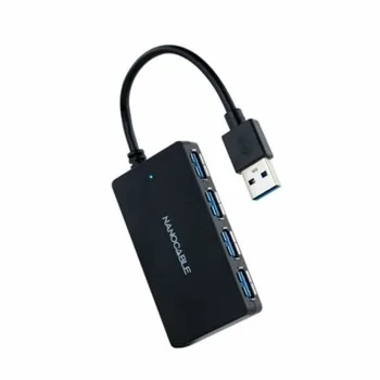 USB Hub NANOCABLE Hub USB 3.0 con 4 Puertos de USB 3.0,...