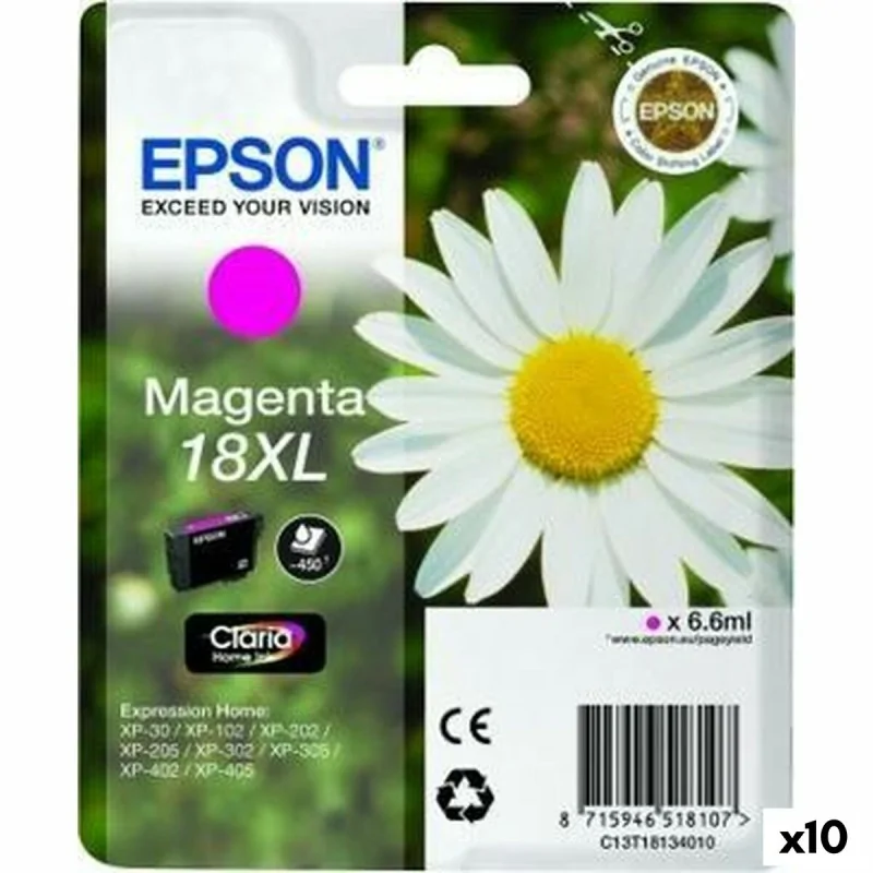 Original Ink Cartridge Epson Nº18XL Magenta (10 Units) (1 Unit)