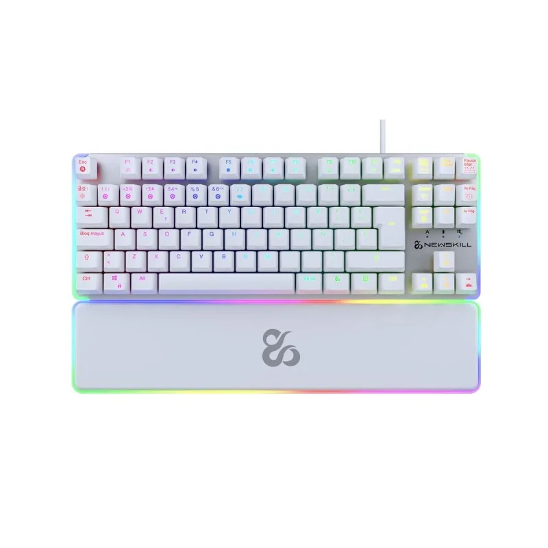 Gaming Keyboard Newskill Gungnyr TKL Pro Ivory LED RGB Spanish Qwerty