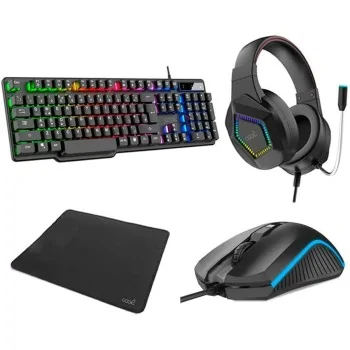 Keyboard with Gaming Mouse Cool Town Pack Gaming Spanish...