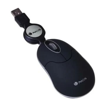 Retractable Optical Mouse NGS NGS-MOUSE-0973 Black 1000 dpi