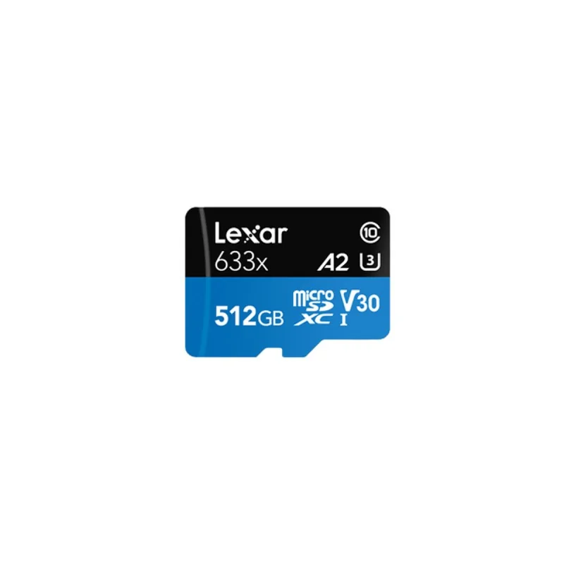 Micro SD Memory Card with Adaptor Lexar 633x 512 GB