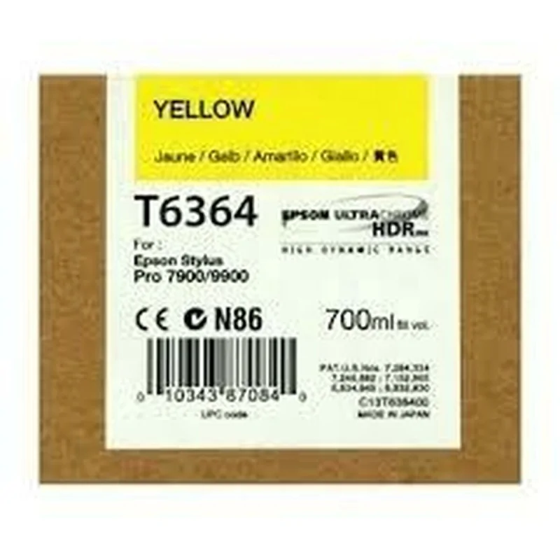 Original Ink Cartridge Epson Cartucho T636400 amarillo Yellow