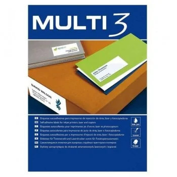 Printer Labels MULTI 3 White Upright 100 Sheets 70 x 37...