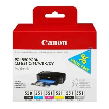 Original Ink Cartridge Canon PGI550 + CLI551 Yellow Black...