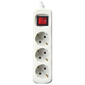 3-socket plugboard with power switch Silver Electronics...