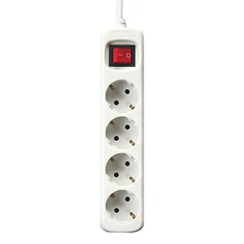 4-socket plugboard with power switch Silver Electronics...