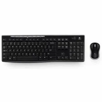 Keyboard and Mouse Logitech LGT-MK270-US Black QWERTY...