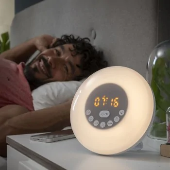 Rechargeable Sunrise Alarm Clock with Speaker Sunrilk...